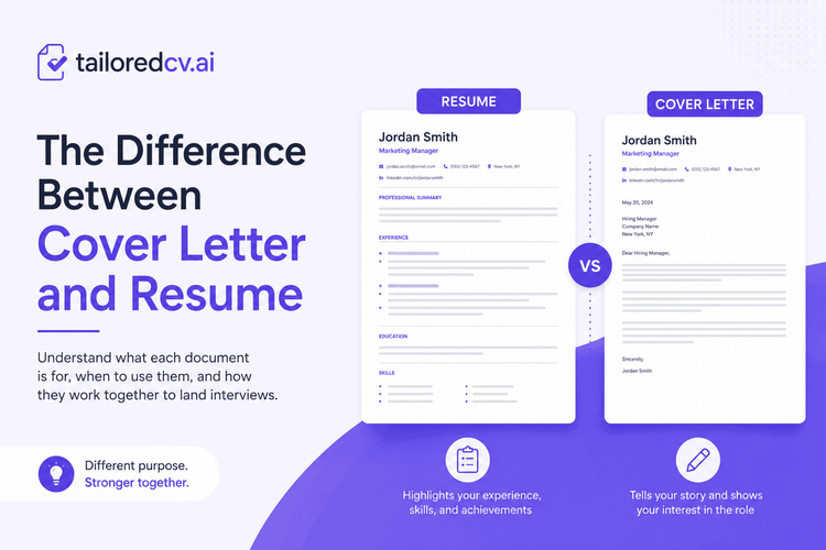 Difference Between Cover Letter and Resume (+ Writing Tips)